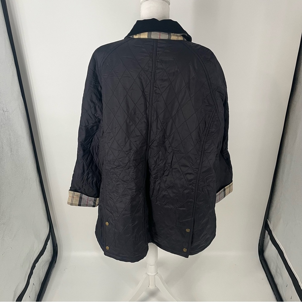 Barbour Black Beadnell Polarquilt Jacket 2X Plus Size NWT Women's Tartan Lined - Picture 10 of 13